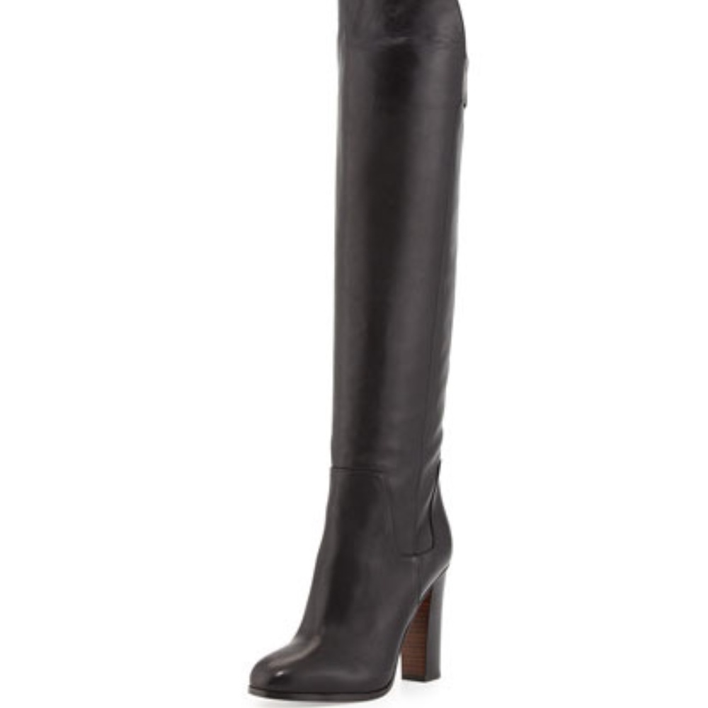 Vince Dempsey Over the Knee Block Heel Boots - Black
